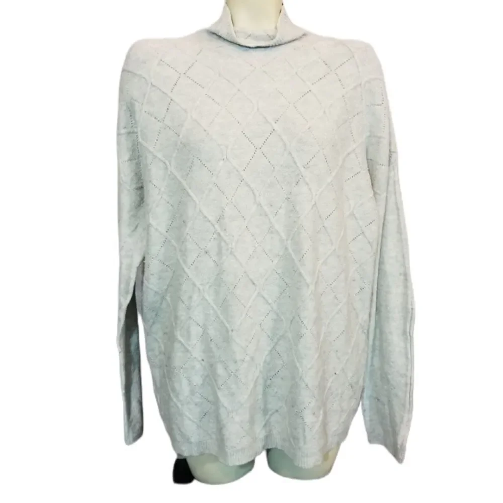 Caslon Grey Diamond Print‎ Sweater Size XXL